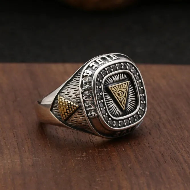 Adjustable Ring 925 Sterling Silver Jewelry Masonic Mens Signet Rings