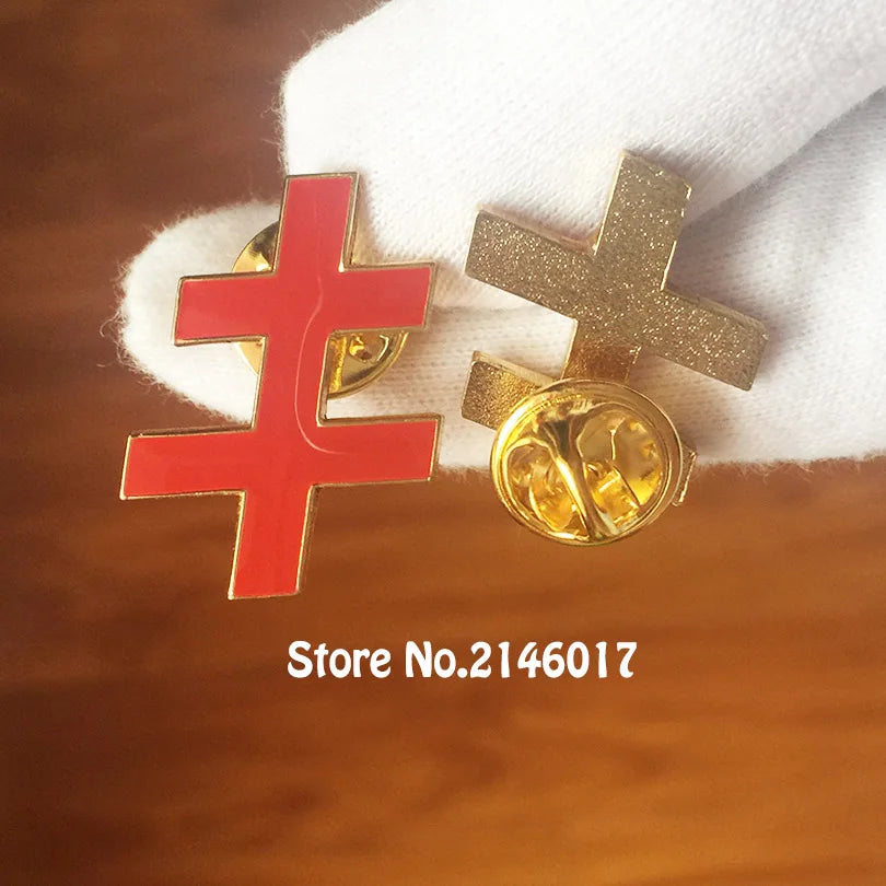 33rd Degree Scottish Rite Soft Enamel Cross Pins Masonic Lapel Pin Free Masons Masonry Brooch Freemason Metal Badge Craft