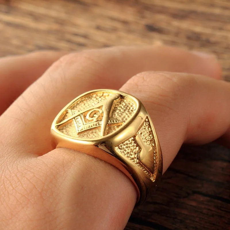 Masonic 316L Stainless Steel Men's Ring