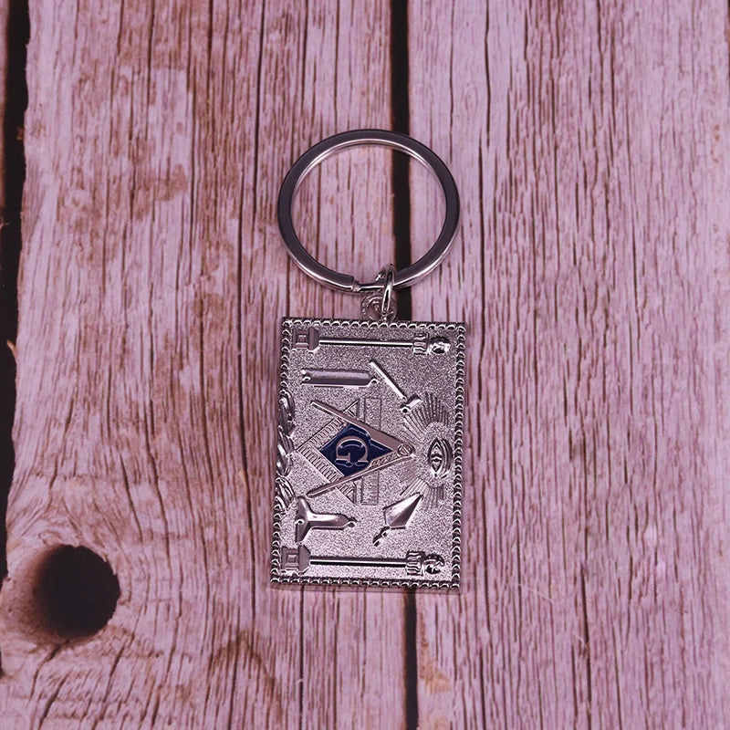 Masonic keychain AG Freemasonry compass all-seeing eye keyring simple business men accessory gift