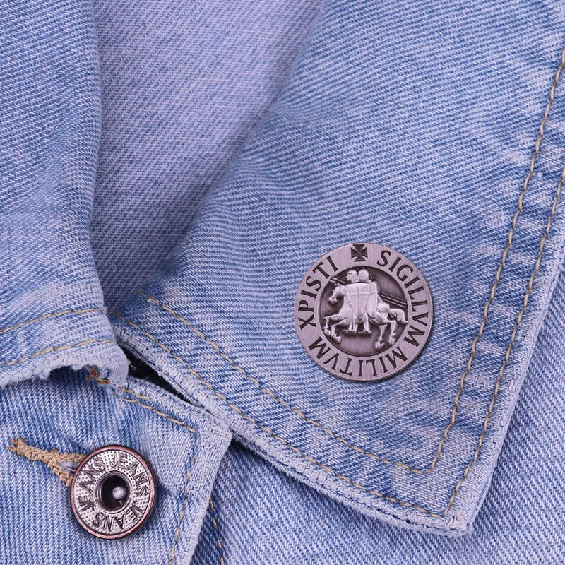 Seal Of The Knights Templar Enamel Pin Masonic Freemasonry Proud Decoration