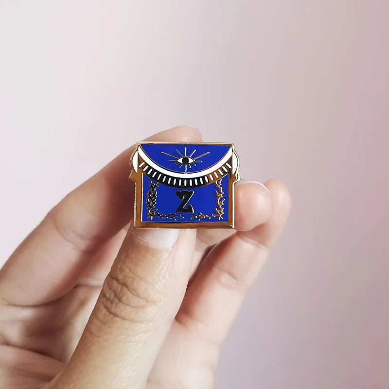 Apron Lapel Pins Masonic 4 Degree Secret Master Freemason Z Eye Hard Enamel Metal Badge Free Masons Gift