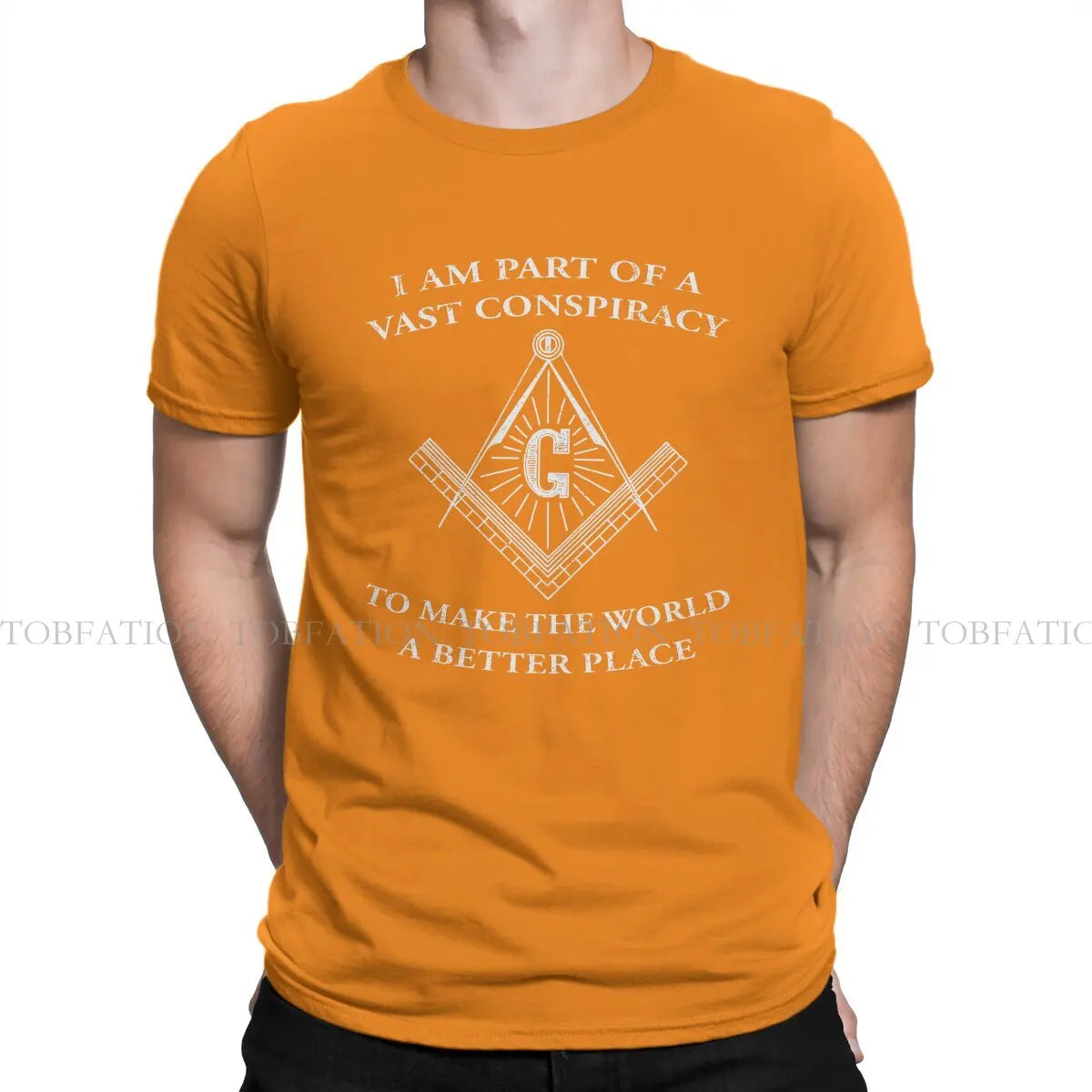 Make The World Better Freemason Masonic Lodge Men T Shirt Cotton Gothic O-Neck Tee Shirt Harajuku Tops