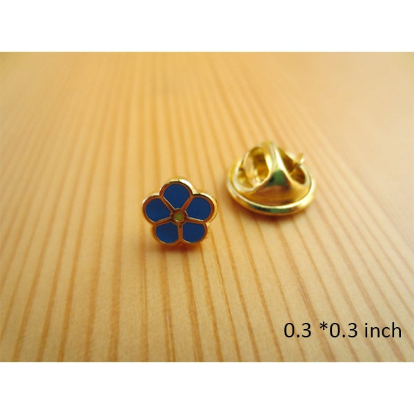 9 PCS Masonic Lapel Pin - FORGET ME NOT Lapel Pin Freemason Blue Flower Symbol Badges with Clutch, 0.3''