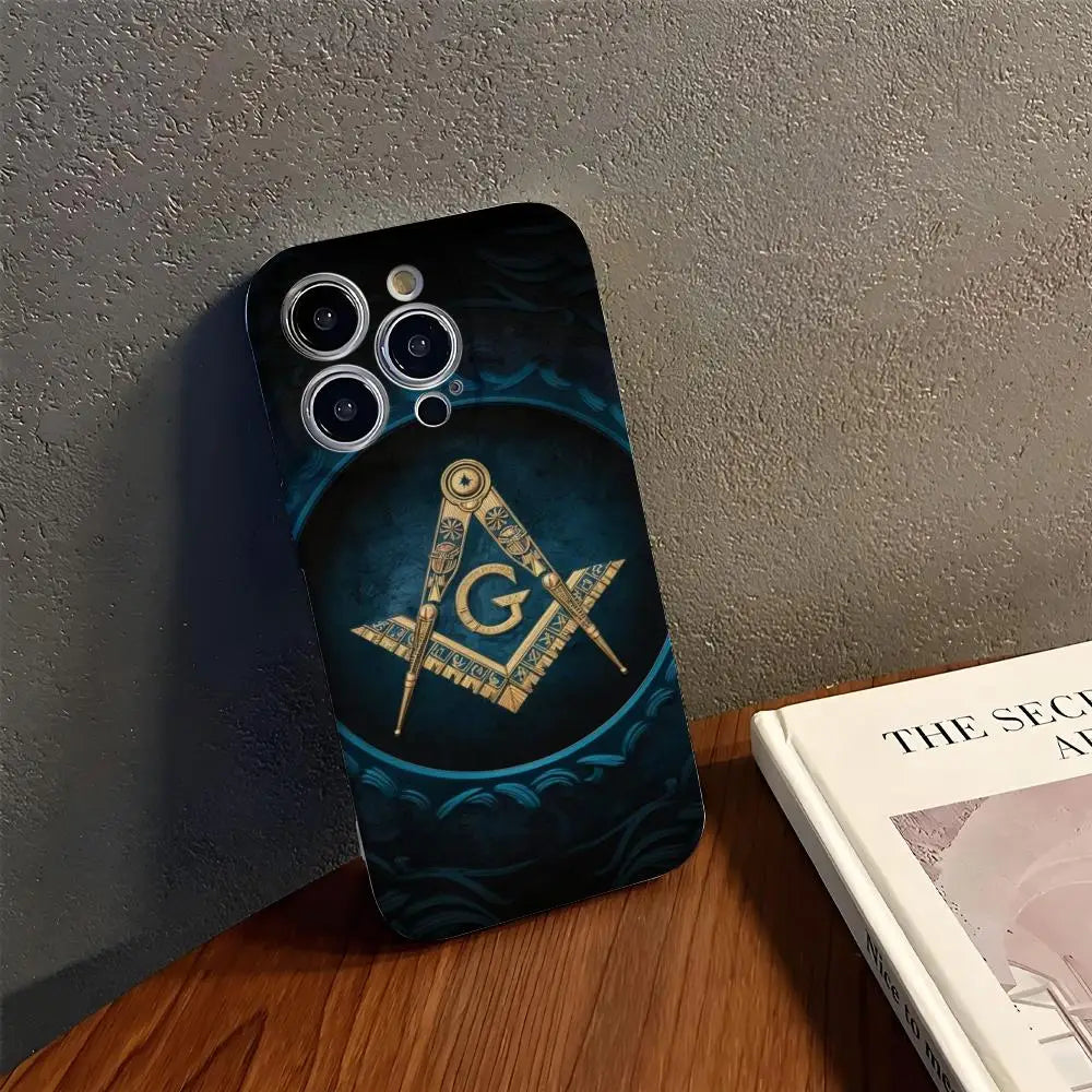 Freemason Painting Phone Case Phone Case For IPhone 17 16 15 14 13 12 11 Pro Max X XR XSMax 7 8 Plus Glossy Film Hard PC Cover