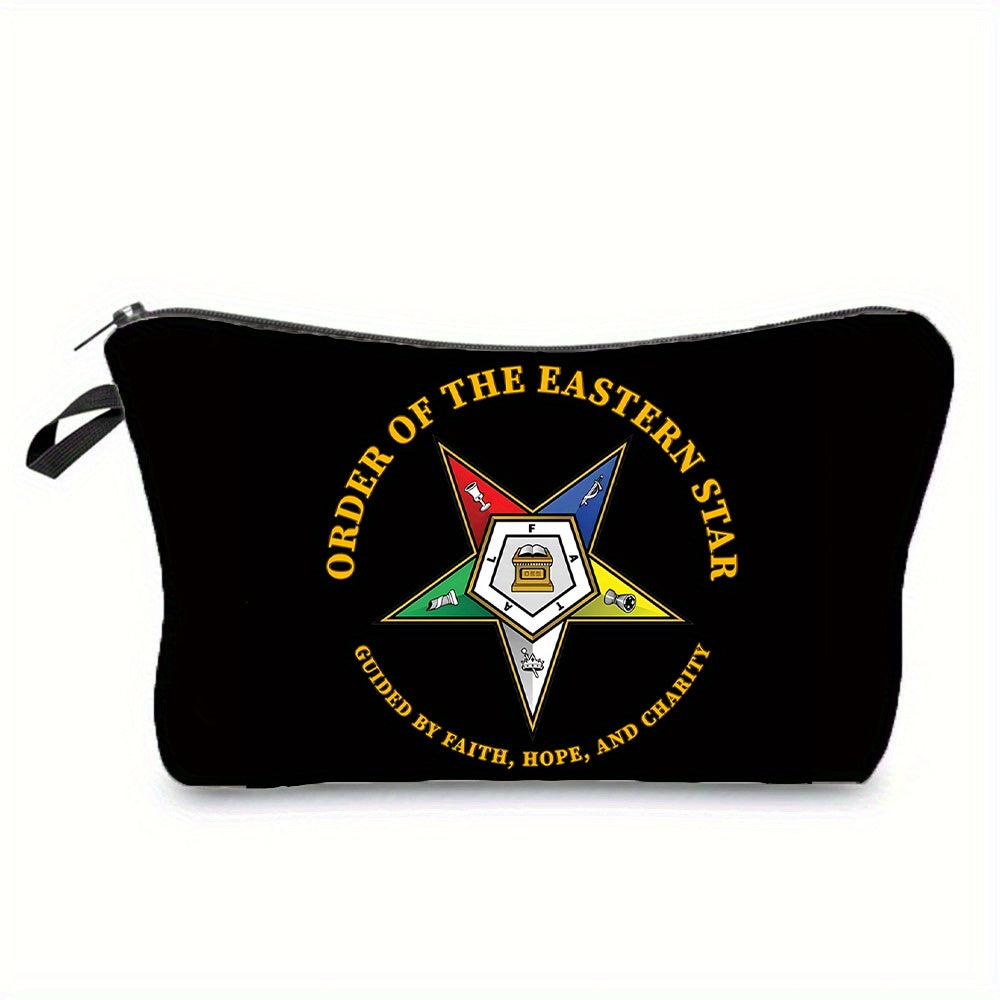 2pcs OE Freemason Sistar Oriental Star Printed Large Shoulder Bag, suitable for team travel and meetings. Lightweight, stylish, with clear and simple prints, it is a gift for friends and mothers, suitable for leisure outings