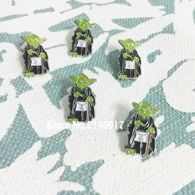 2pcs Masonic Green Soft Enamel Brooch Souvenir Metal Craft Masonry