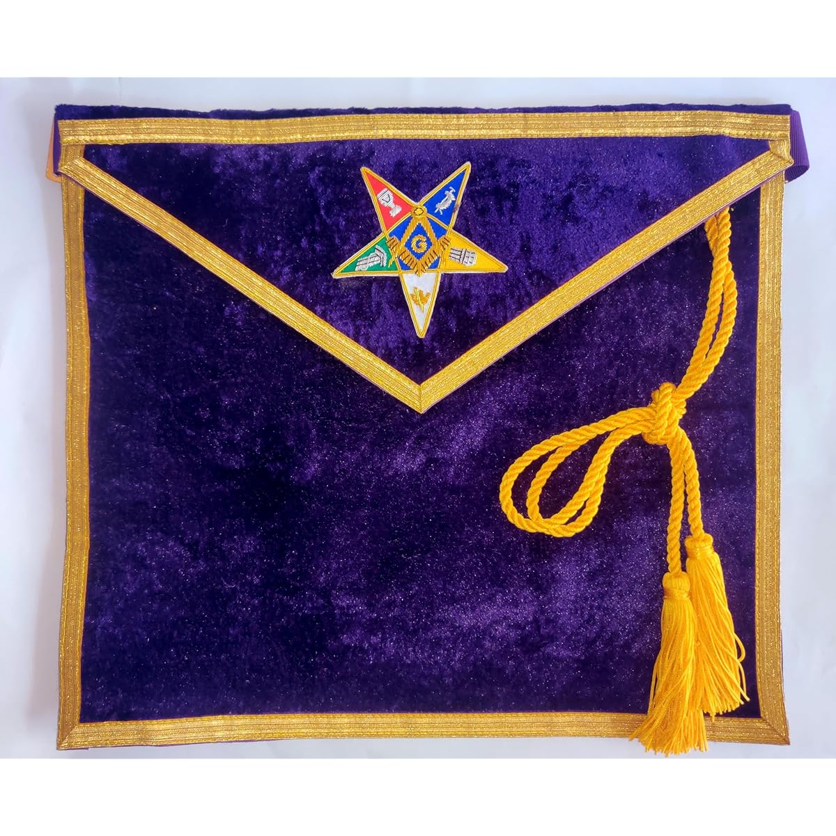 Men'S Masonic Master OES Hand Embriodered Worthy Patron Matron Apron - Purple with OES Star Emblem & Collar Set, Freemasonry Apparel, Masonic Ceremony, Standardized Design, Durable Fabric, Handcrafted Regalia, Men Boxer Short
