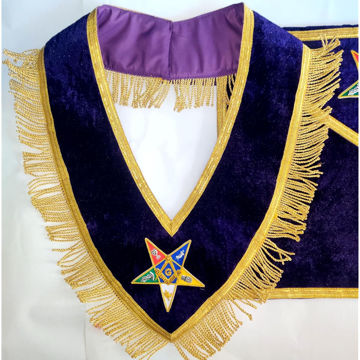 Men'S Masonic Master OES Hand Embriodered Worthy Patron Matron Apron - Purple with OES Star Emblem & Collar Set, Freemasonry Apparel, Masonic Ceremony, Standardized Design, Durable Fabric, Handcrafted Regalia, Men Boxer Short