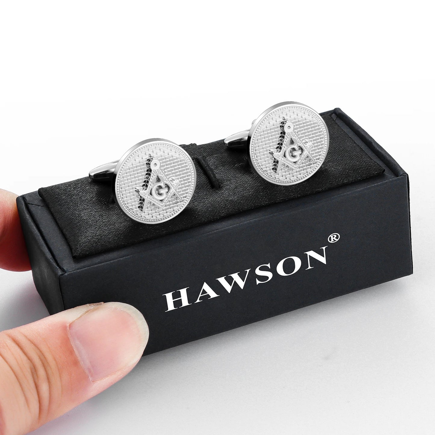 Stainless Steel Masonic Cufflinks For Men Silver Tone Square And Compass G Letter Design Dress Shirt Accessories Wedding Gift