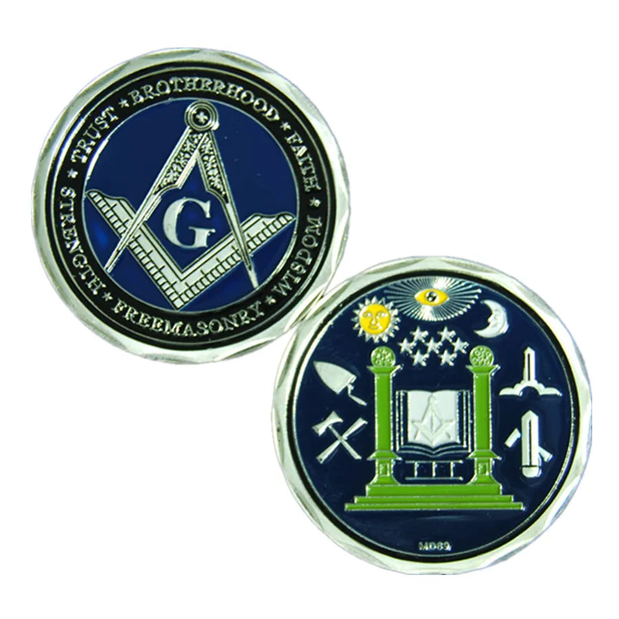 MotorDog 69 Masonic Challenge Coin Master Mason Freemasonry Brotherhood Coin