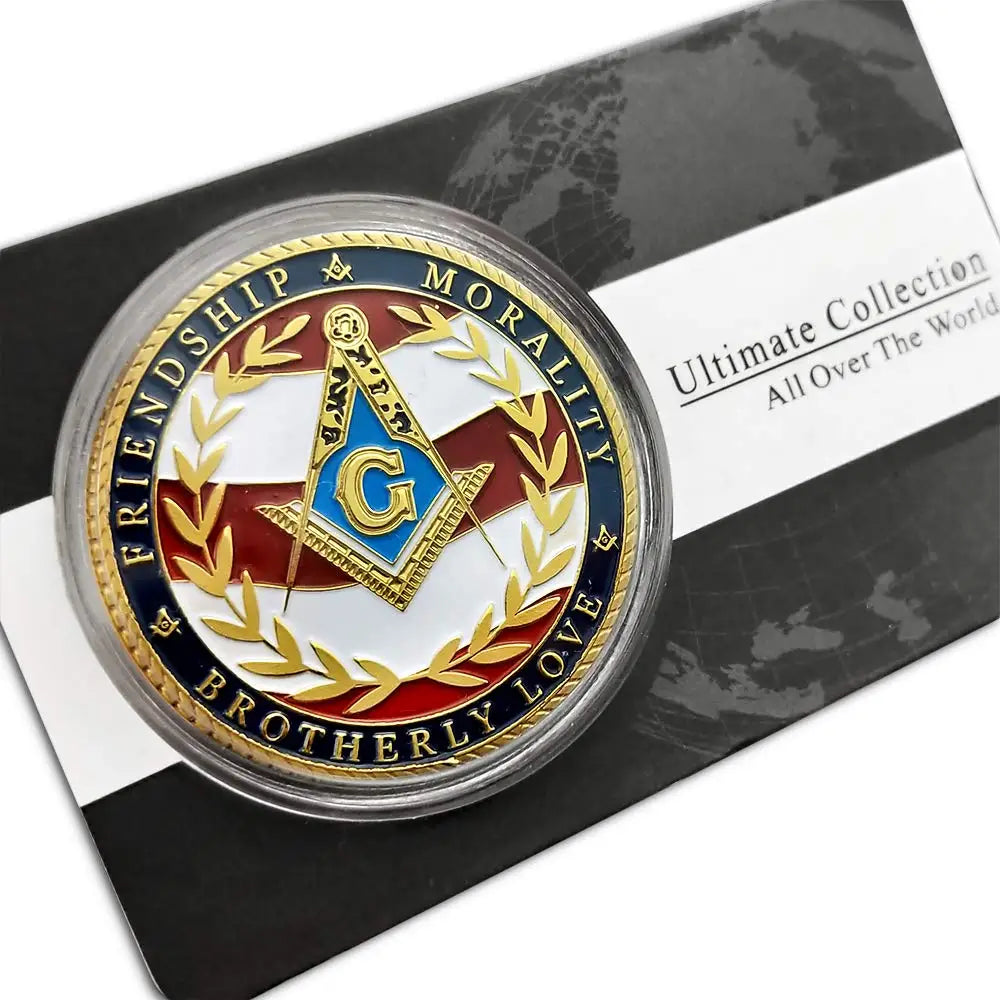 US Army Marine Air Force Masonic Freemason Freemasonry Challenge Coin