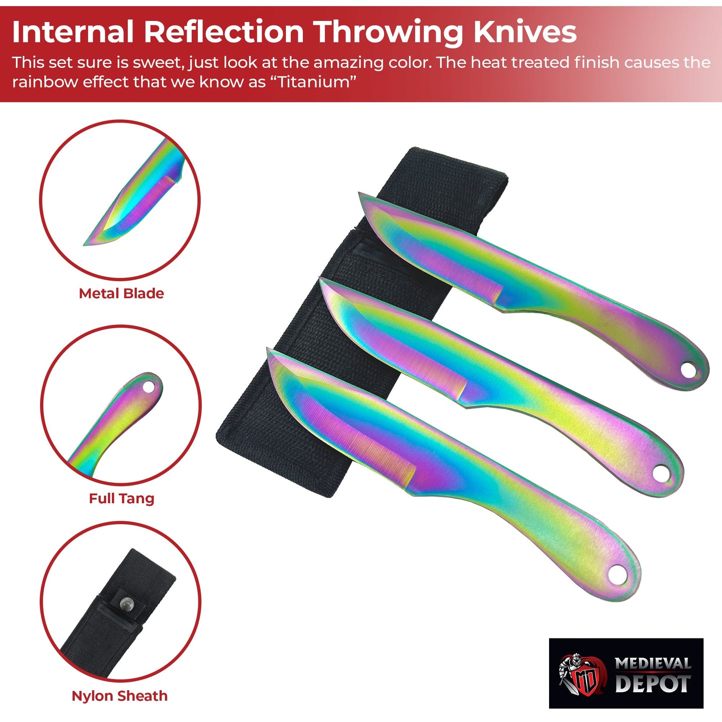 Aerodynamic Internal Reflection Balanced Throwing Knives