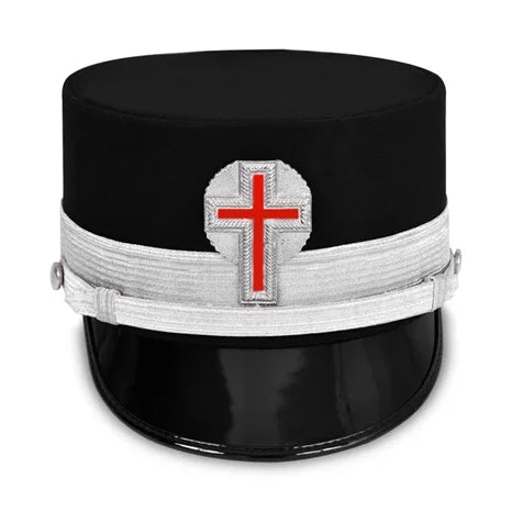 High Quality Factory Price Cheap Top Quality Handmade Embroidery Round Shape Brimmed Peak Hats for Freemasonry Masonic Regalia