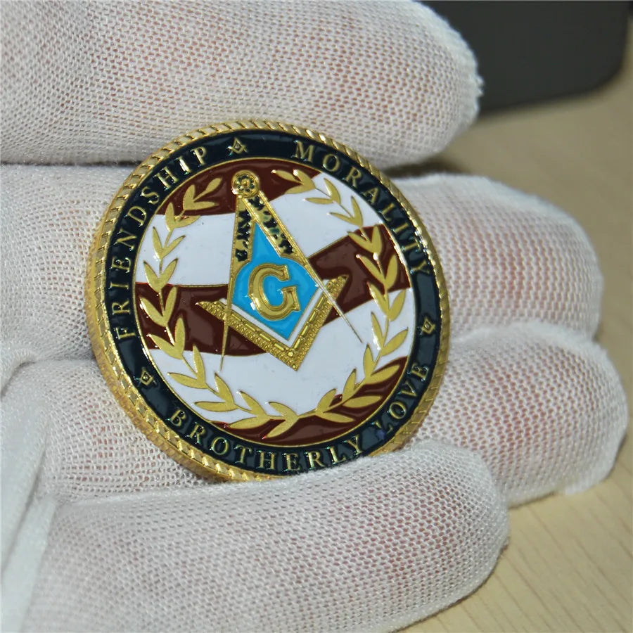 US Army Marine Air Force Masonic Freemason Freemasonry Challenge Coin
