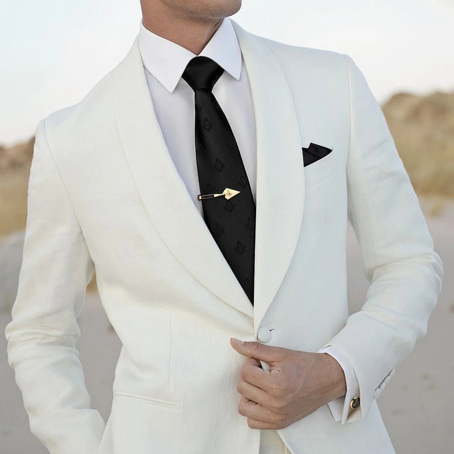 AMITER Freemason Masonic neckties for men ,Masonic Gifts for Men.