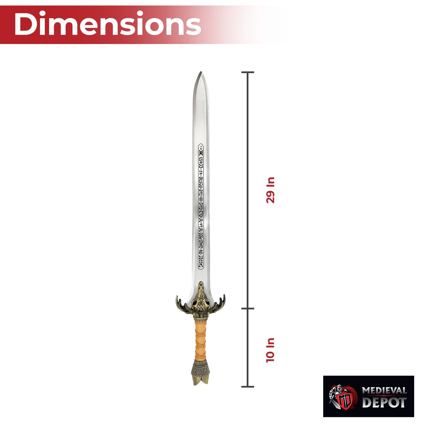 Barbarian Father's Medieval Rams Head Sword