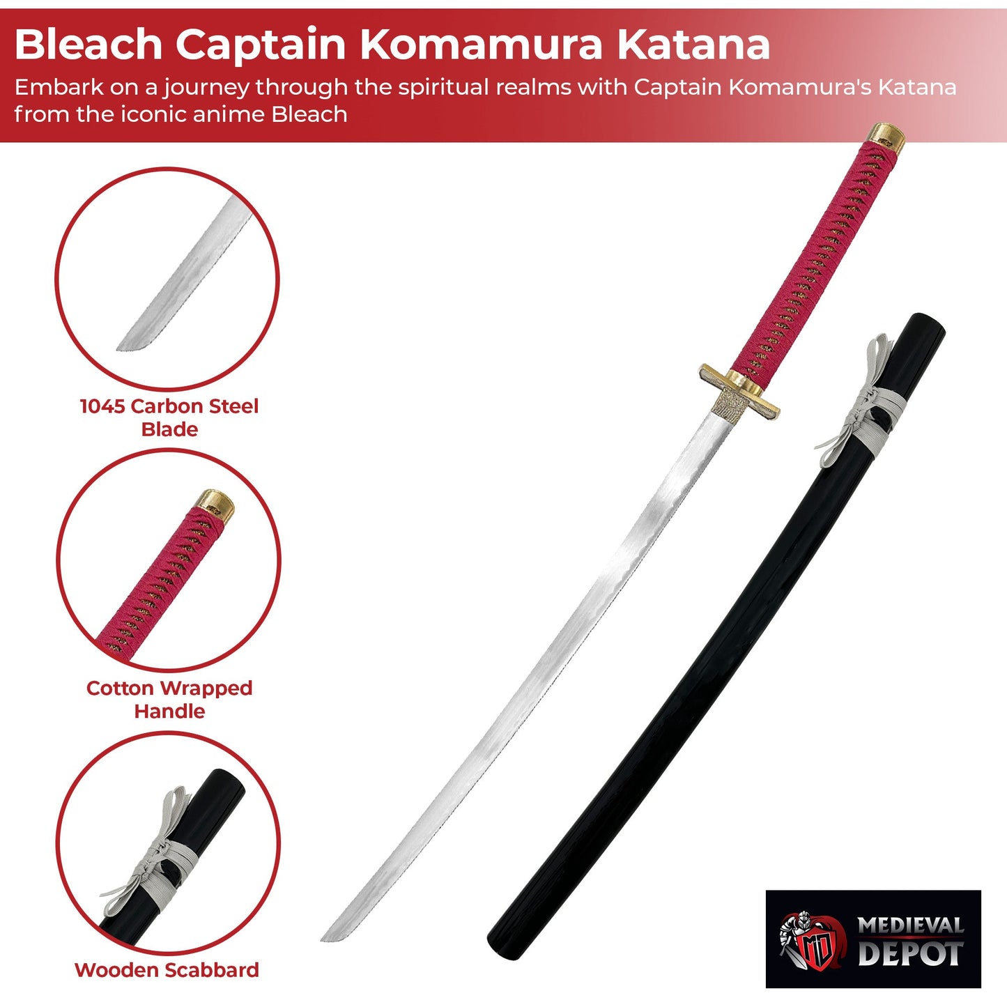 Bleach Anime Captain Komamura Katana A Regal Blade of the Soul Society