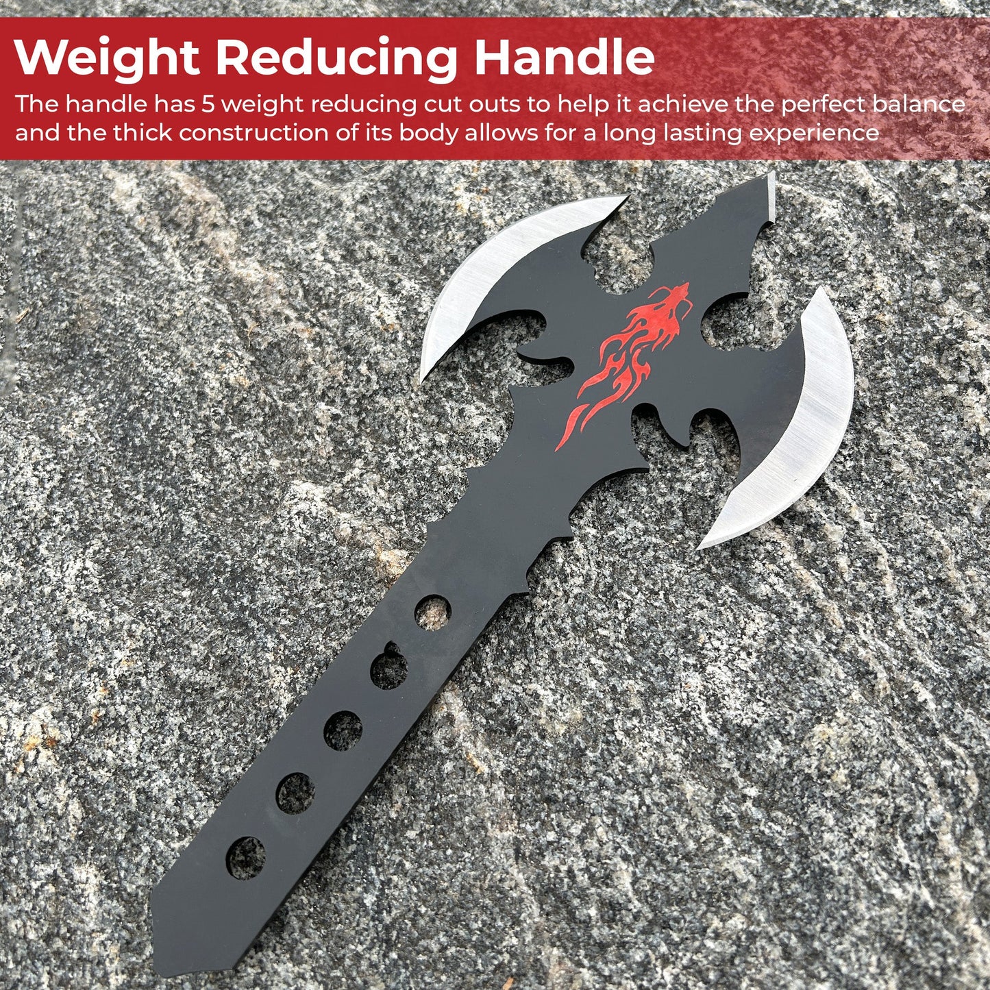 Dragon's Mighty Fury Triple Edged Throwing Axe