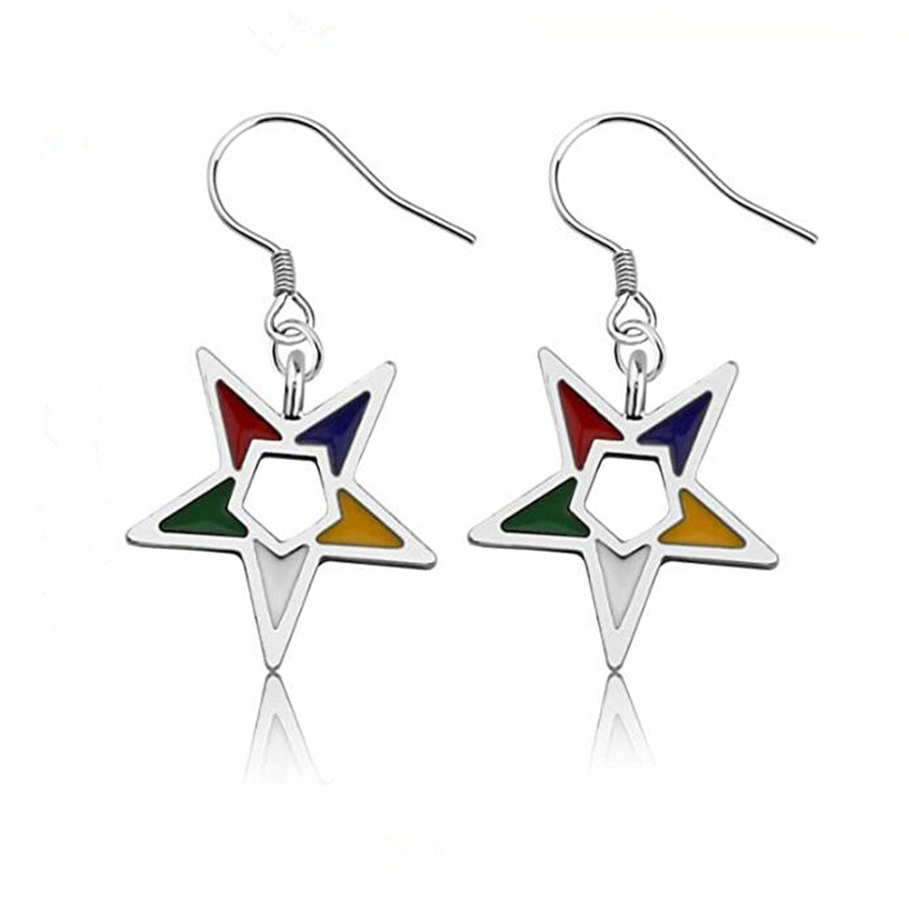 Drop Ship Metal Alloy Silver Plating Enamel Colorful Order Easter Star