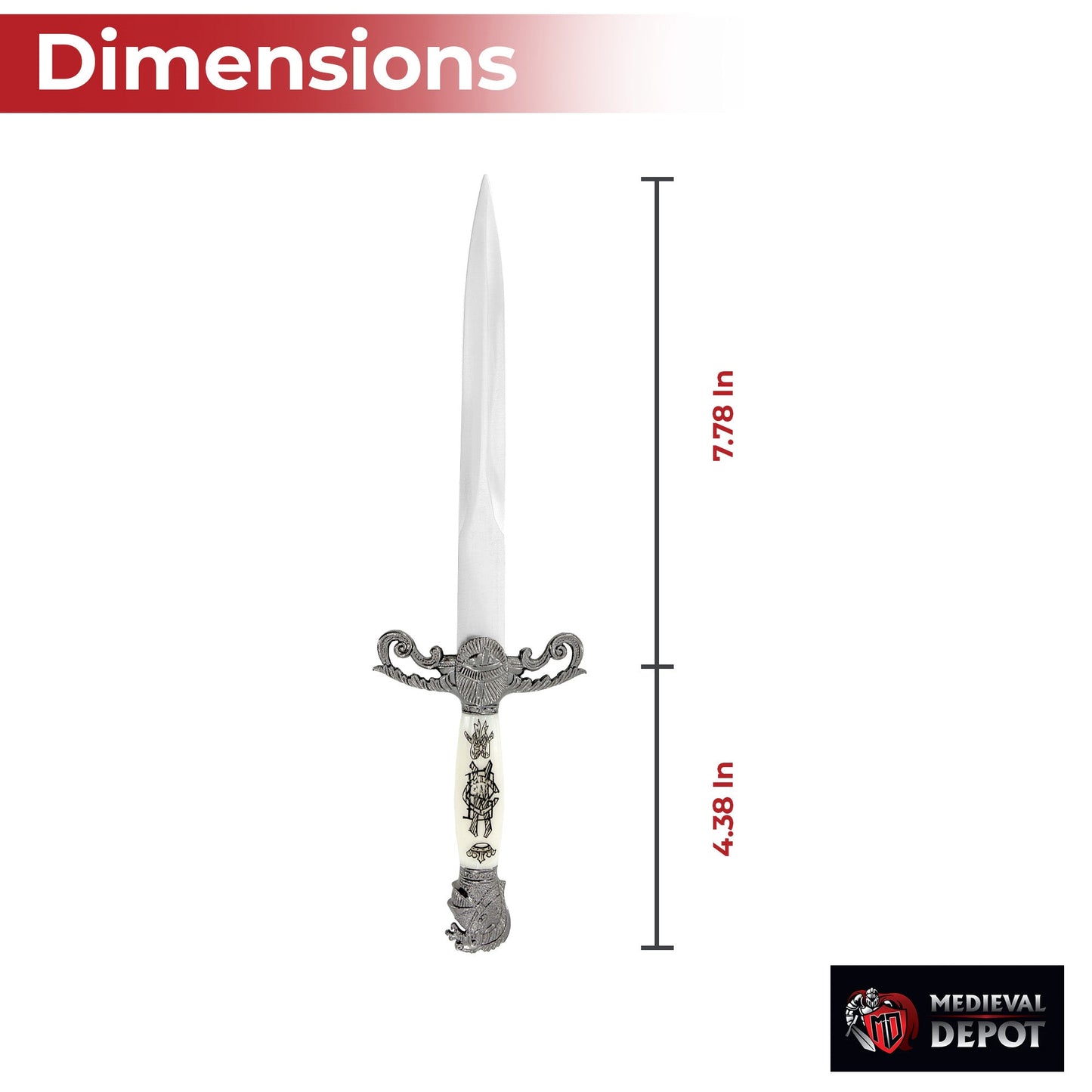 Freemason Traditional Ceremonial Medieval Dagger-1