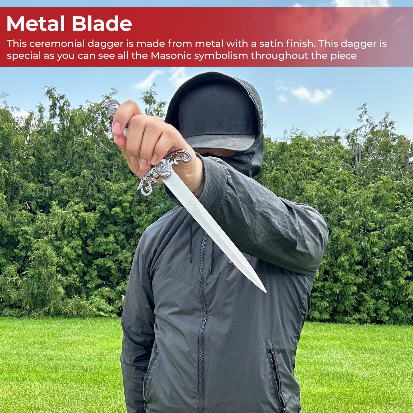 Freemason Traditional Ceremonial Medieval Dagger-3