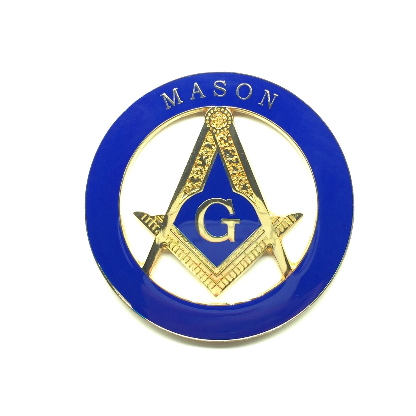 Masonic Car Emblems 3" Compass And Square Masons Auto Truck Multi Motorcycle Decal Badge Sticker With Red Adhesive