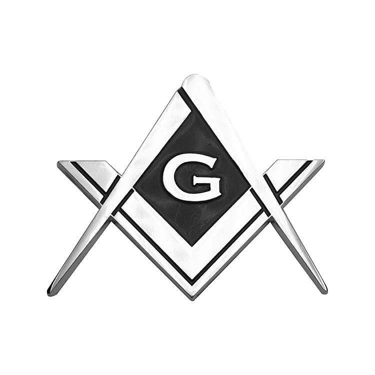 Masonic Car Emblems 3" Compass And Square Masons Auto Truck Multi Motorcycle Decal Badge Sticker With Red Adhesive