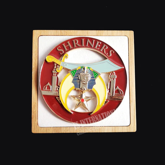 Masonic Car emblem "SHRINERS "Badge Mason Freemason  Size 3'' NO.6 Symbol Gift for Freemason cloth accessories business