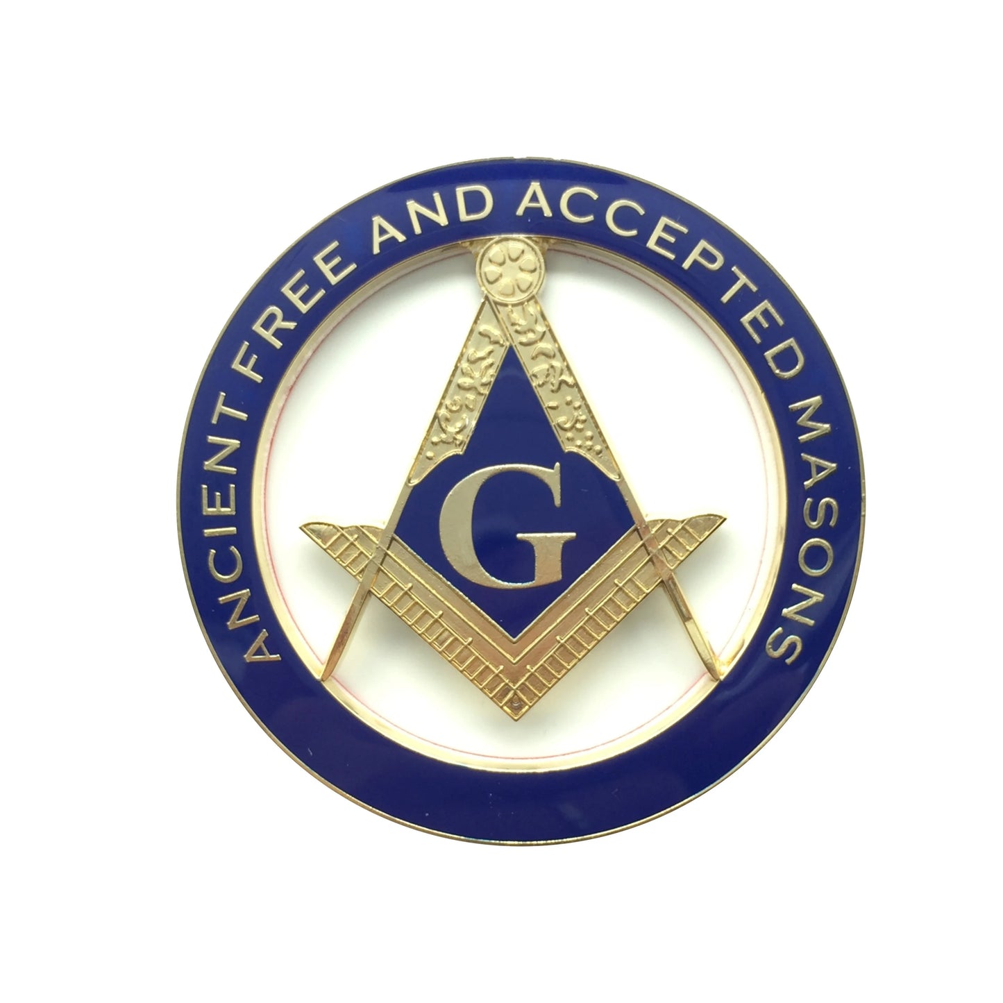 Masonic Car Emblems 3" Compass And Square Masons Auto Truck Multi Motorcycle Decal Badge Sticker With Red Adhesive