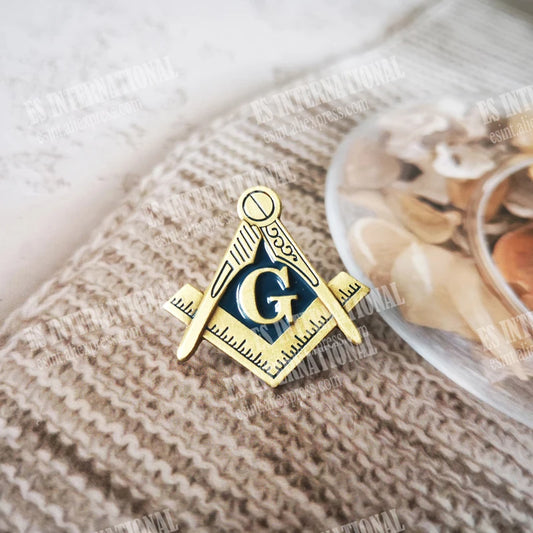 Masonic Lapel Pins Freemasonry Badge Mason Freemason G Zinc Alloy Antique Plating BLM25 Size 2.5*2.5cm men's Business Accessory
