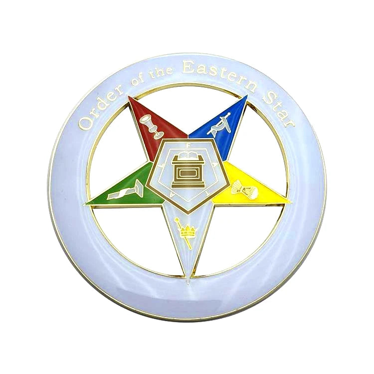 Masonic Car Emblems 3" Compass And Square Masons Auto Truck Multi Motorcycle Decal Badge Sticker With Red Adhesive