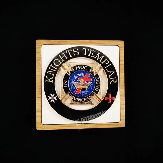 Masonic Car Emblem "KNIGHTS TEMPLAR "Badge Mason Freemason  Size 3'' NO.8 Symbol Gift For Freemason Cloth Accessories