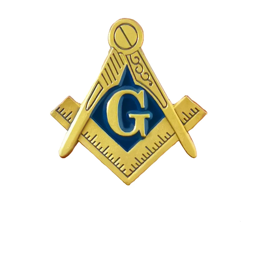 Masonic Lapel Pins Freemasonry Badge Mason Freemason G Zinc Alloy Antique Plating BLM25 Size 2.5*2.5cm men's Business Accessory