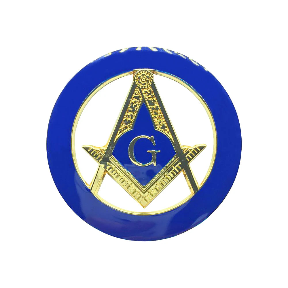 Masonic Car Emblems 3" Compass And Square Masons Auto Truck Multi Motorcycle Decal Badge Sticker With Red Adhesive
