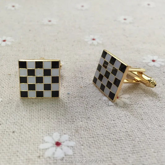 Masonic Black White Checkered Rug Floor Blue Lodge Cufflink for the Freemason Cuff Links Masons