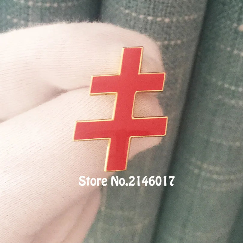 33rd Degree Scottish Rite Soft Enamel Cross Pins Masonic Lapel Pin Free Masons Masonry Brooch Freemason Metal Badge Craft