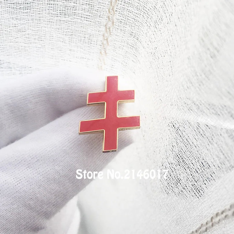 33rd Degree Scottish Rite Soft Enamel Cross Pins Masonic Lapel Pin Free Masons Masonry Brooch Freemason Metal Badge Craft
