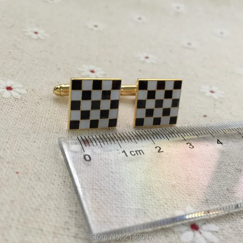 Masonic Black White Checkered Rug Floor Blue Lodge Cufflink for the Freemason Cuff Links Masons