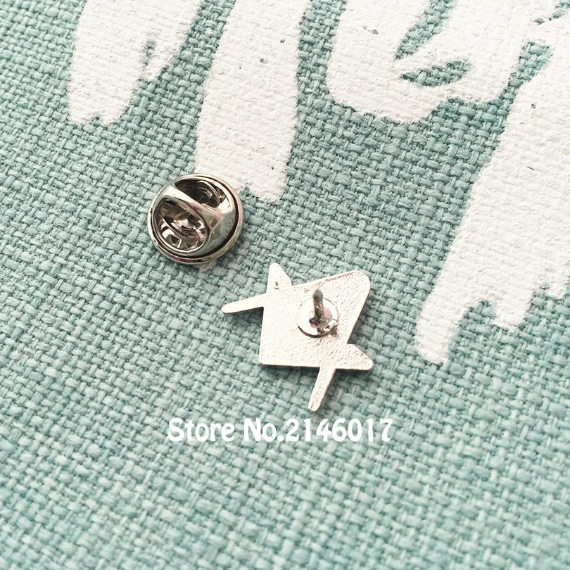 Black Soft Enamel Pins Masonic Square and Compass Lapel G Silver Color Free Masons Metal Badge Craft Small Size