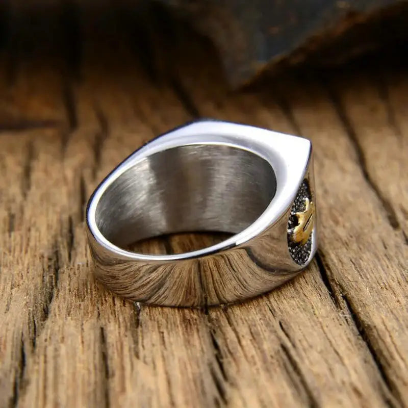 American flag Masonic logo ring     American AG Men's Ring    Titanium Steel Masonic Symbol Ring