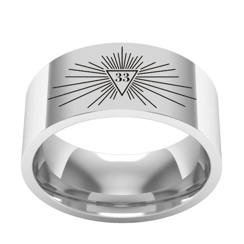 Men's Fashion Stainless Steel Masonic Ring Mason Symbol G Masonic Men's Ring Jewelry