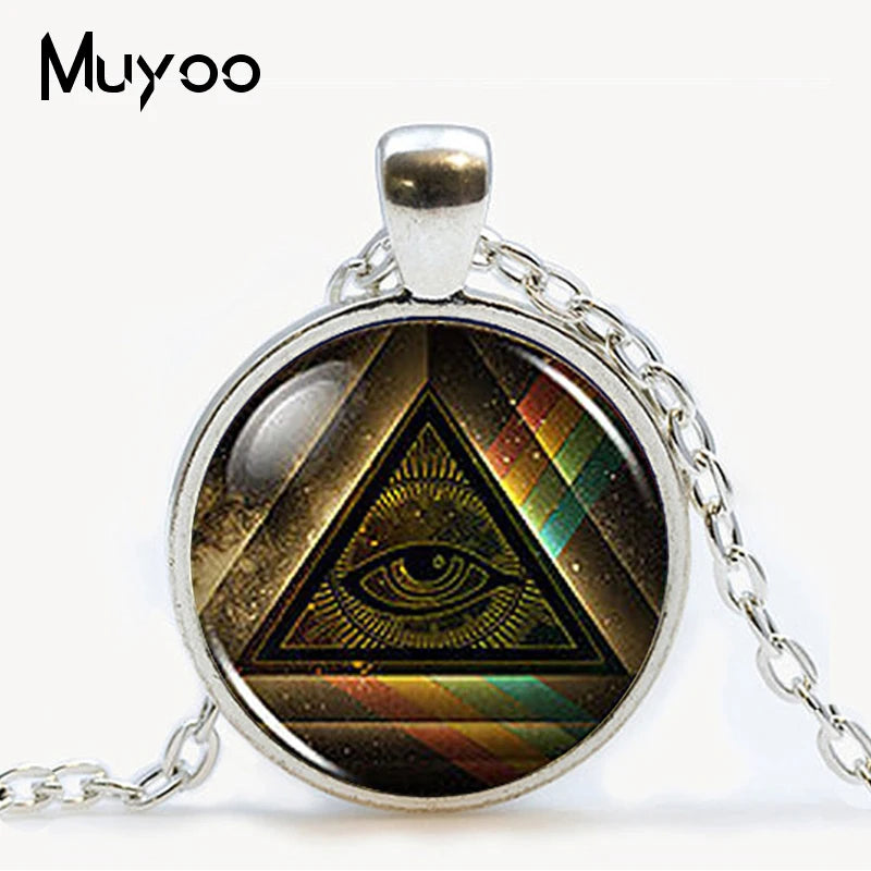 Steampunk Masonic Free Mason Freemason Illuminati Pendant Satanism Necklace Classic Movie Symbolism Vintage Gifts