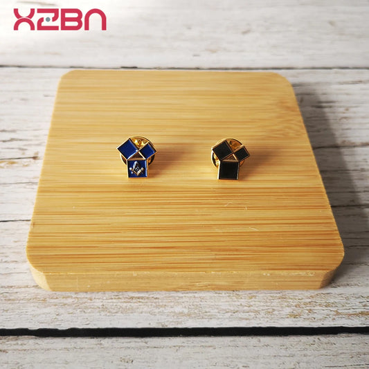 Masonic black Lapel Pins Blue Freemasonary Badge Mason Freemason  the 47th problem of Euclid gold plated Zinc Alloy Material