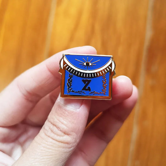 Apron Lapel Pins Masonic 4 Degree Secret Master Freemason Z Eye Hard Enamel Metal Badge Free Masons Gift