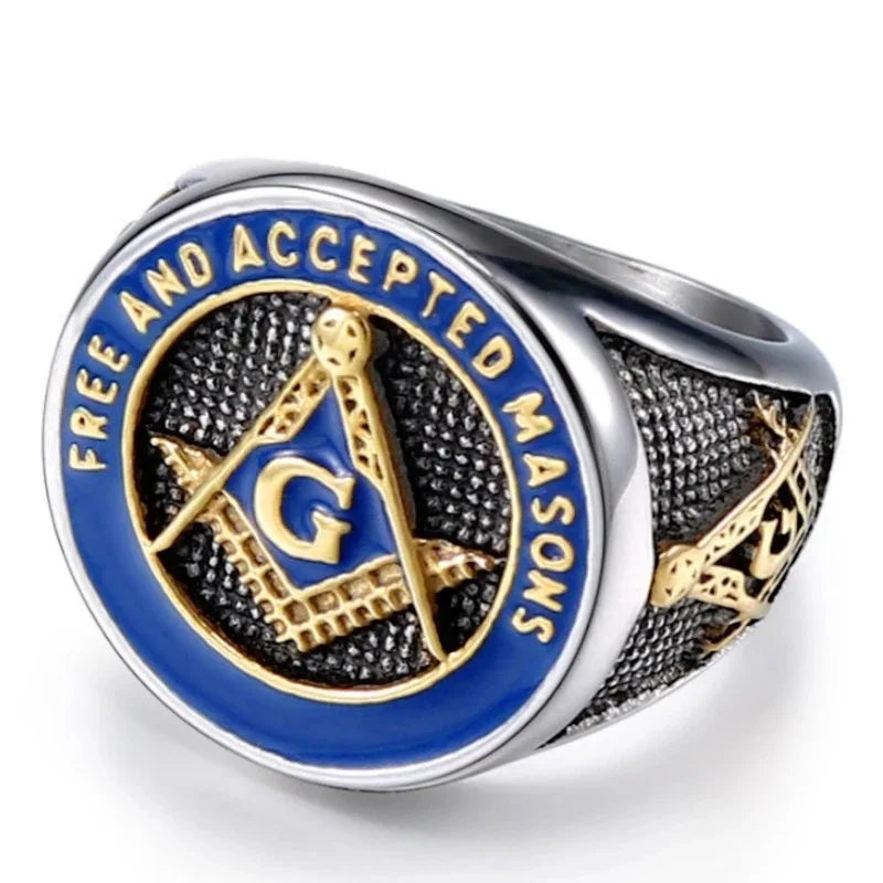 Latest Silver Plated Mens Knights Templar Masonic Ring