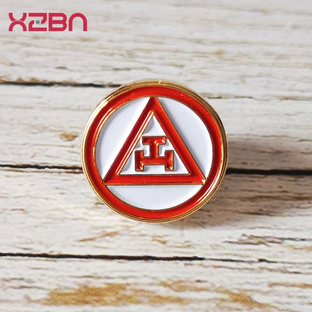 Masonic Lapel Pins Freemonary Badge Mason Freemason Royal Arch Masonry Triangle Zincalloy Material  Exquisite Souvenirs Gifts