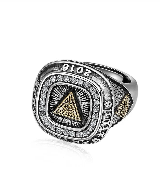 Adjustable Ring 925 Sterling Silver Jewelry Masonic Mens Signet Rings
