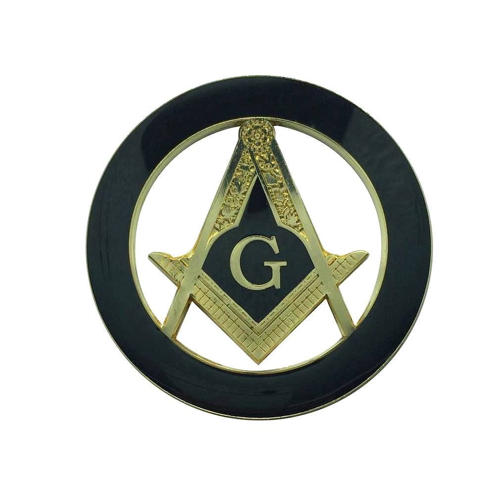 Masonic Car Emblems 3" Compass And Square Masons Auto Truck Multi Motorcycle Decal Badge Sticker With Red Adhesive