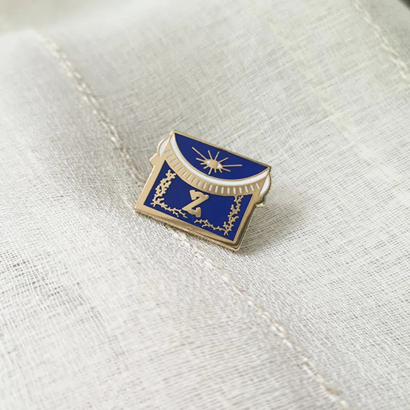 Apron Lapel Pins Masonic 4 Degree Secret Master Freemason Z Eye Hard Enamel Metal Badge Free Masons Gift